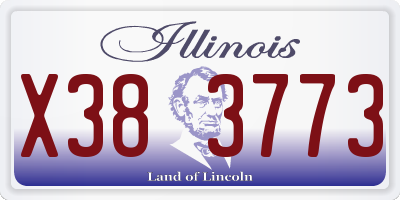 IL license plate X383773