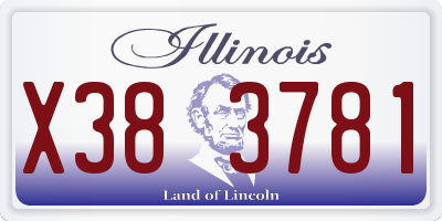 IL license plate X383781