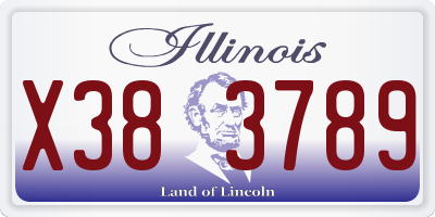 IL license plate X383789