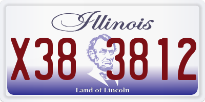IL license plate X383812