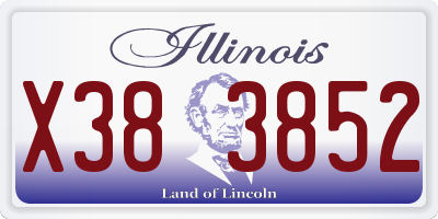 IL license plate X383852