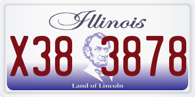 IL license plate X383878