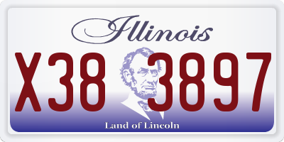 IL license plate X383897