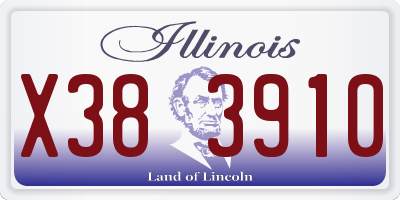 IL license plate X383910