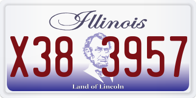 IL license plate X383957