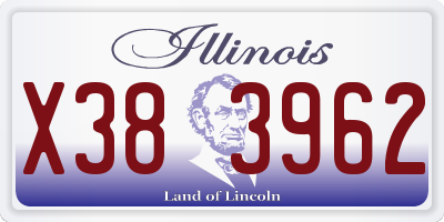 IL license plate X383962
