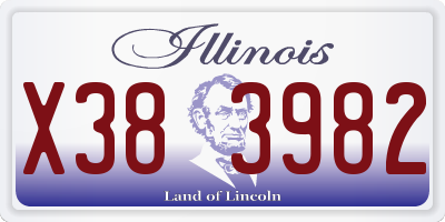IL license plate X383982