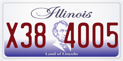 IL license plate X384005