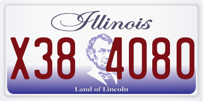 IL license plate X384080