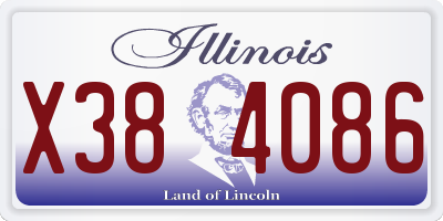 IL license plate X384086
