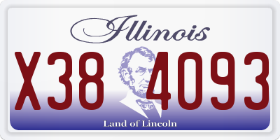 IL license plate X384093