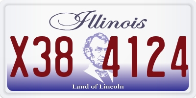IL license plate X384124