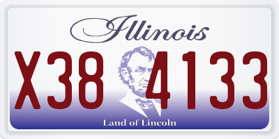 IL license plate X384133
