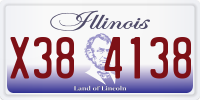 IL license plate X384138