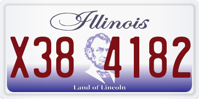 IL license plate X384182