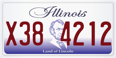 IL license plate X384212