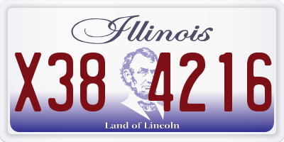 IL license plate X384216