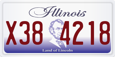 IL license plate X384218