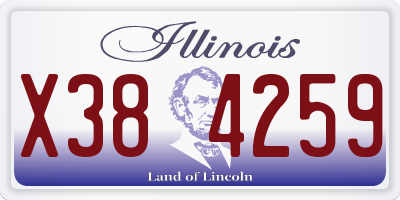 IL license plate X384259