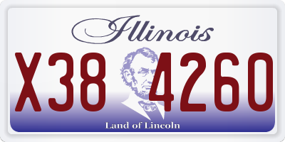 IL license plate X384260