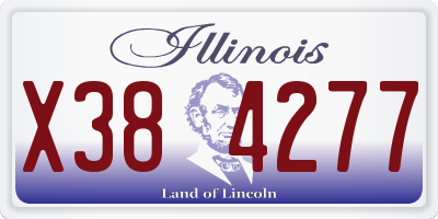 IL license plate X384277