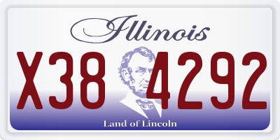 IL license plate X384292