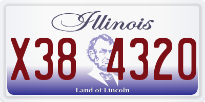 IL license plate X384320