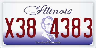 IL license plate X384383