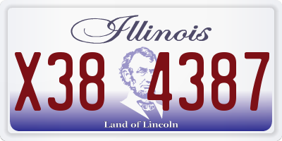 IL license plate X384387