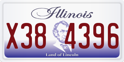 IL license plate X384396