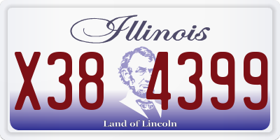 IL license plate X384399