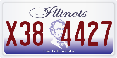 IL license plate X384427
