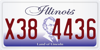 IL license plate X384436