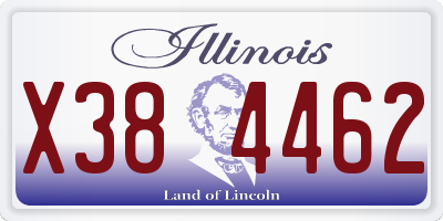 IL license plate X384462