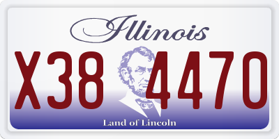 IL license plate X384470