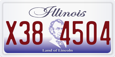 IL license plate X384504