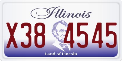 IL license plate X384545