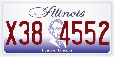 IL license plate X384552
