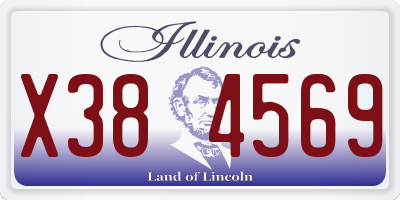 IL license plate X384569