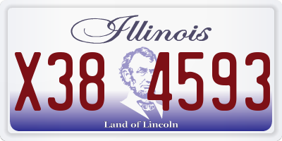 IL license plate X384593