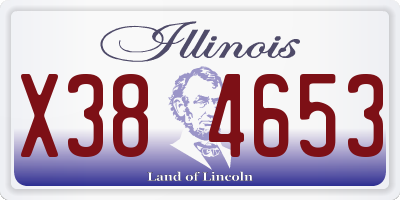IL license plate X384653