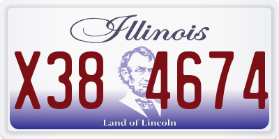 IL license plate X384674