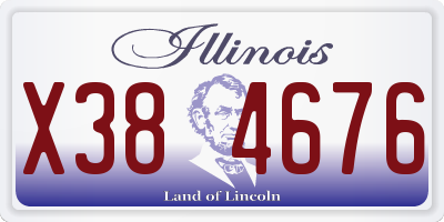 IL license plate X384676