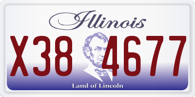 IL license plate X384677