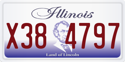 IL license plate X384797
