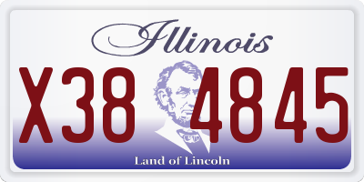 IL license plate X384845