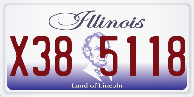 IL license plate X385118