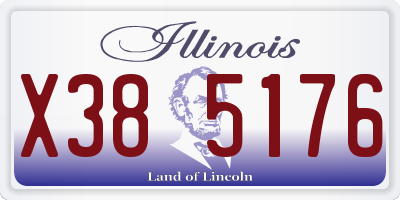 IL license plate X385176