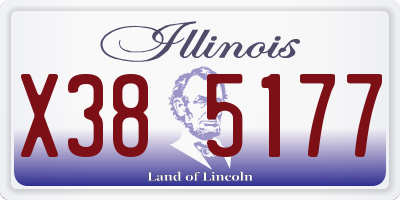 IL license plate X385177