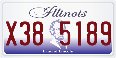 IL license plate X385189